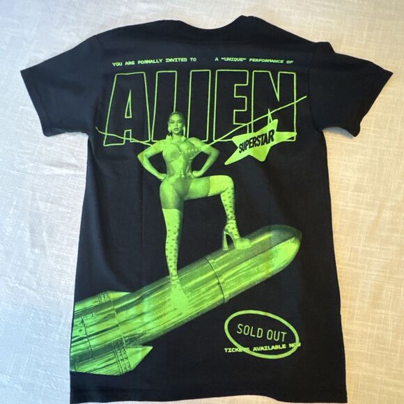 Beyoncé 2023 Renaissance World Tour Black T Shirt Alien Sexy Superstar Sz S NWOT - Picture 5 of 9